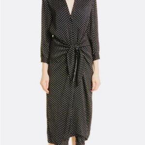 Boss Black Polka Dot Midi Dress
